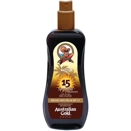 Picture of Australian Gold SPF 15 Spray Gel with Bronzer, 8 Ounce