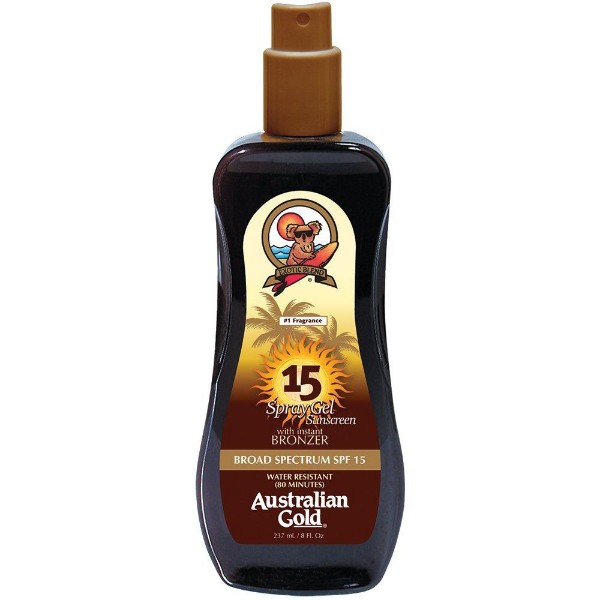 Picture of Australian Gold SPF 15 Spray Gel with Bronzer, 8 Ounce