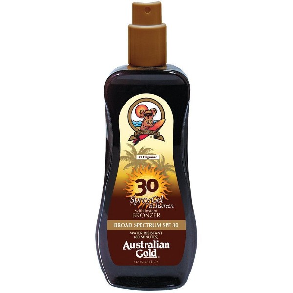 Picture of Australian Gold SPF 30 Spray Gel with Bronzer 8 Ounce