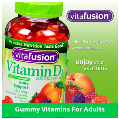 Picture of Vitafusion Vitamin D3 Gummy Vitamins, 300ct (High-Potency) Gummies