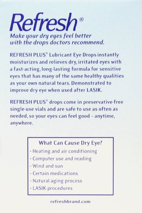 Usa Allergan Refresh Plus Lubricant Eye Drops Single Use Vials 100 Ct 7209