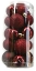 Picture of Holiday Time Miniature Christmas Tree Shatterproof Ornaments - Burgundy - 20 Count