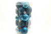 Picture of Holiday Time Mini Ornament Set,shatterproof Shiny Bulbs with Glitter,20x Dark Blue
