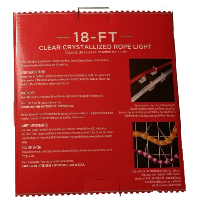 Picture of Holiday Time 18' Clear Crystallized Rope Light