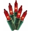 Picture of Holiday Time Red Mini Green Wire Christmas Lights, 300-Count