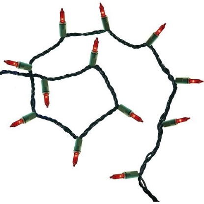 Picture of Holiday Time Red Mini Green Wire Christmas Lights, 300-Count