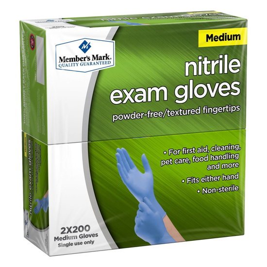 Picture of Member's Mark Nitrile Exam Gloves Medium 400 ct