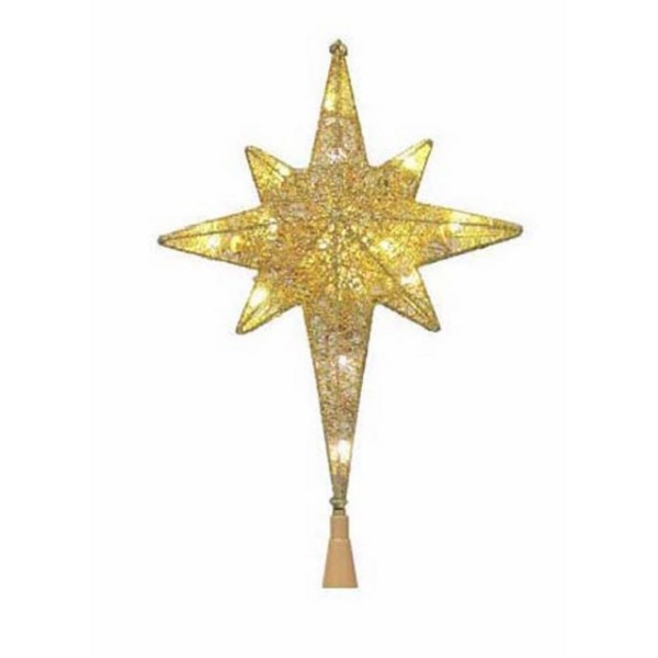 Picture of Holiday Time Capiz Gold Circle Tree Topper