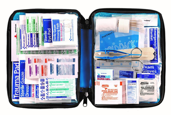 Picture of First Aid Only All-purpose First Aid Kit, Soft Case with Zipper, 299-Piece Kit, Large, Blue