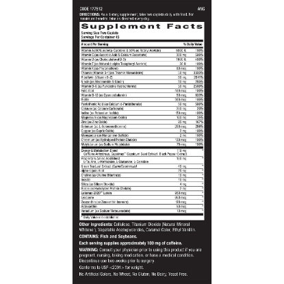 Picture of GNC Mega Men Energy & Metabolism Multivitamins 180 ct