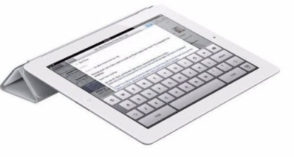 Picture of Apple iPad Smart Cover Leather (Light Gray) - MD307LL/A