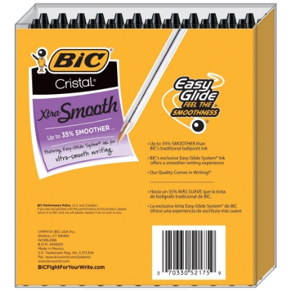 Picture of BIC Cristal Stick Medium 1.0mm Ballpoint Pens, 60 ct. Black