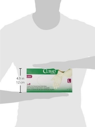 Picture of Curad Powder Free Latex Exam Gloves Large 100 count