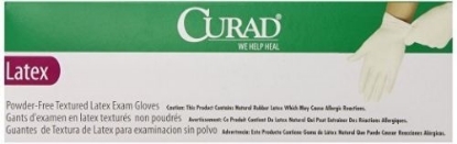 Picture of Curad Powder Free Latex Exam Gloves Large 100 count
