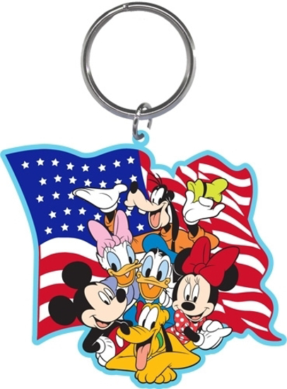 Picture of Amerikey Mickey Minnie Daisy Goofy Pluto Lasercut Keychain