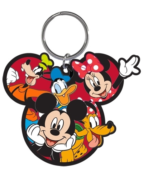 Picture of Disney Gang Mickey Goofy Donald Pluto Minnie Laser Keychain
