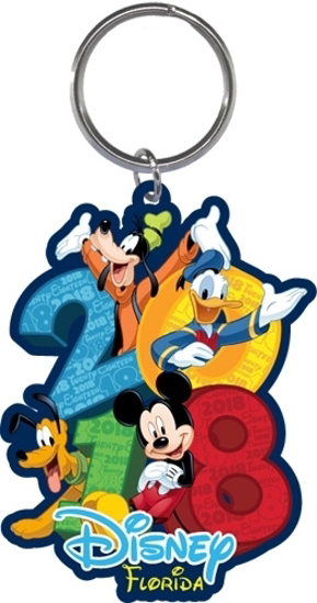 Picture of Disney 2018 Hangout Mickey Pluto Donald Goofy Laser Keychain