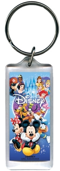 Picture of Disney Spectacular Cast Mickey Minnie Donald Snow White Lucite Keychain