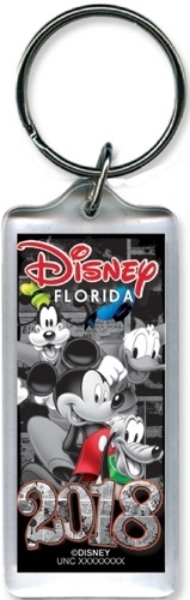 Picture of 2018 Vintage Pal Mickey Goofy Donald Pluto Lucite Key chain