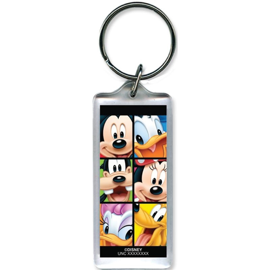 Picture of Disney Mickeys Group Minnie Donald Goofy Pluto Daisy- Lucite Keychain