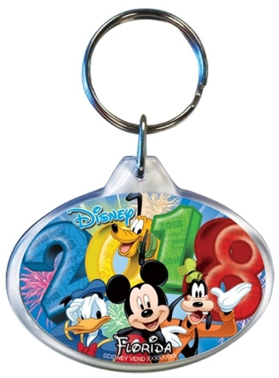 Picture of Disney 2018 Fireworks Fiesta Mickey Donald Goofy Pluto Keychain
