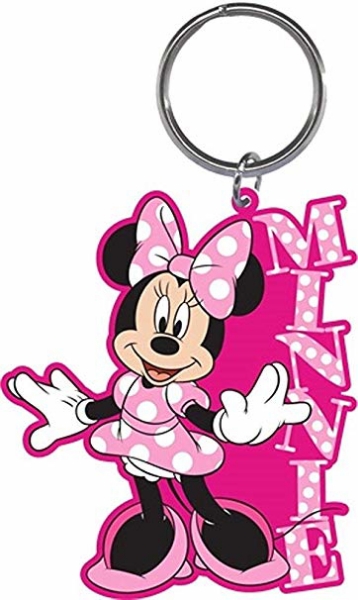 Picture of Disney Minnie Mouse Standing Pink Lasercut Keychain Keyring