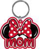 Picture of Disney Mom Bow Minnie Mouse Ears Fan Lasercut Laser Keychain Keyring