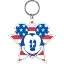 Picture of Disney American Mickey Mouse Stars Stripes Lasercut Keychain Keyring