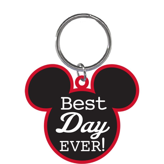 Picture of Disney Best Day EVER Mickey Mouse Head Lasercut Keychain Keyring