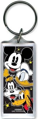 Picture of Disney Heads Up Mickey Mouse Donald Goofy Pluto Lucite Keychain Keyring