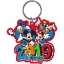 Picture of 2019 Dated Burst Four Mickey Minnie Goofy Donald Pluto Laser Keychain, Multi (Florida Namedrop)