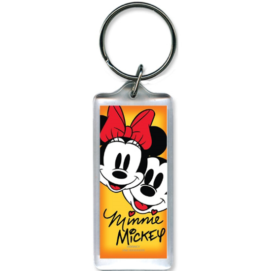 Picture of Disney Mickey & Minnie Faces Lucite Keychain