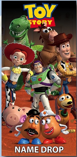 Picture of Disney Toy Story Gang Buzz Woody Potato Head Slinky Beach Towel 28x58