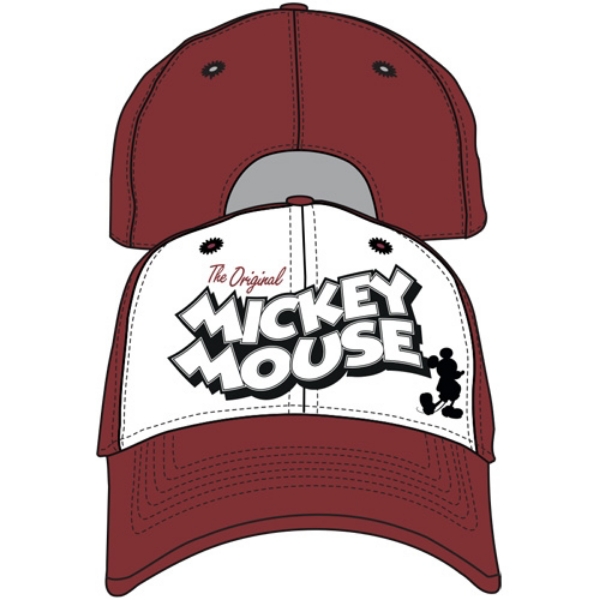 Picture of Disney Adult Vintage Mickey Mouse Baseball Hat, Red White