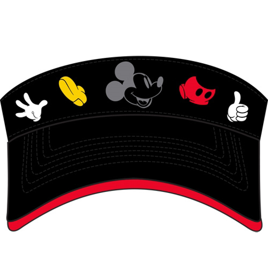 Picture of Disney Adult Mickey Parts Visor Black hat