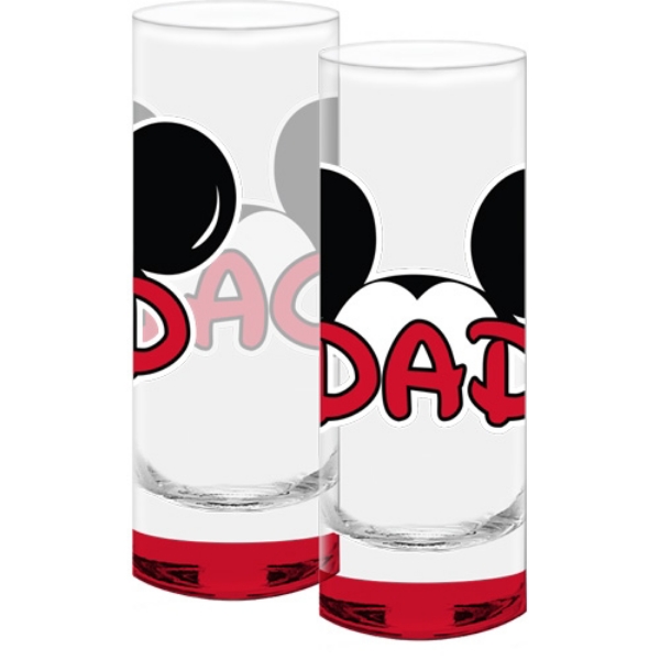 Picture of Disney Mickey Mouse Ears Shot Glass for Dads Red Bottom