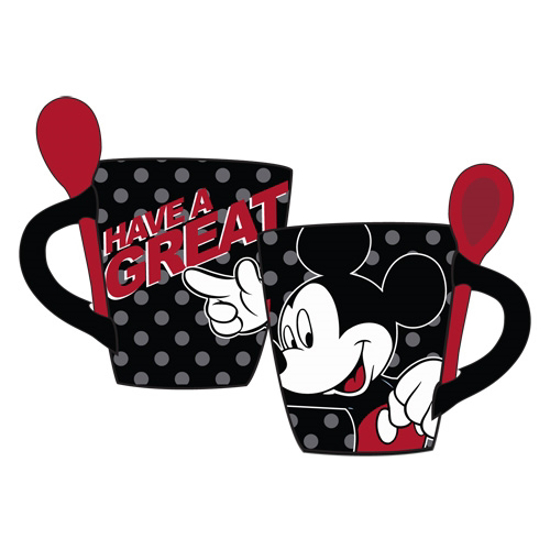 Picture of Disney Great Day Mickey Mouse Mug with Spoon Black mug