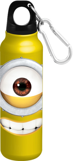 Picture of Disney Just Smile Big Face Minion Aluminum Bottle Wide Mouth Yellow bottle