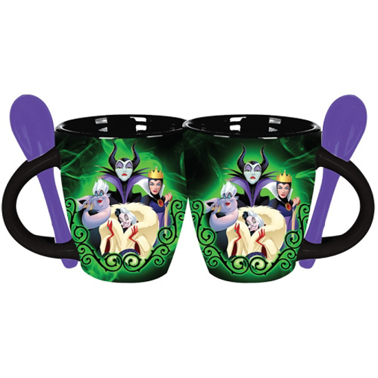 Picture of Disney Villains Power Maleficent Evil Queen & Cruella Espresso Mug Green Black