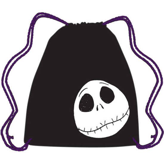 Picture of Disney Drawstring Tote Jack Skellington Face Black bag