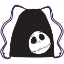Picture of Disney Drawstring Tote Jack Skellington Face Black bag