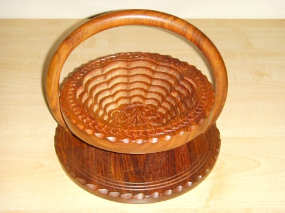 Picture of Angel Wood Handcraft Candy Fruit Decorative Kitchen Collapsible Baskets 8" 1 Compartment