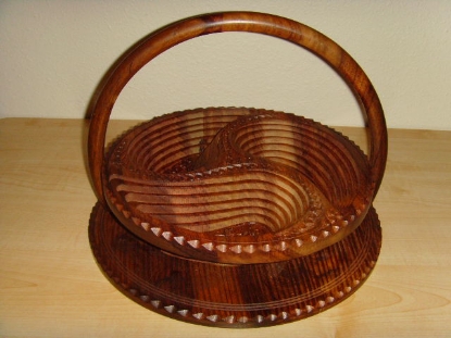 Picture of Angel Wood Handcraft Candy Fruit Decorative Kitchen Collapsible Baskets Wooden