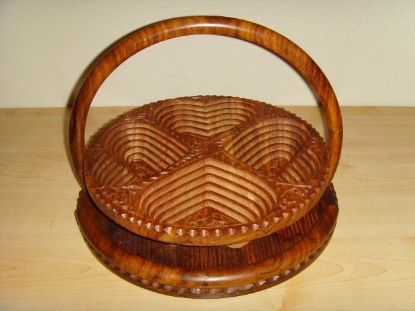 Picture of Angel Wood Handcraft Candy Fruit Decorative Kitchen Collapsible Baskets 12'' 4 Compartments