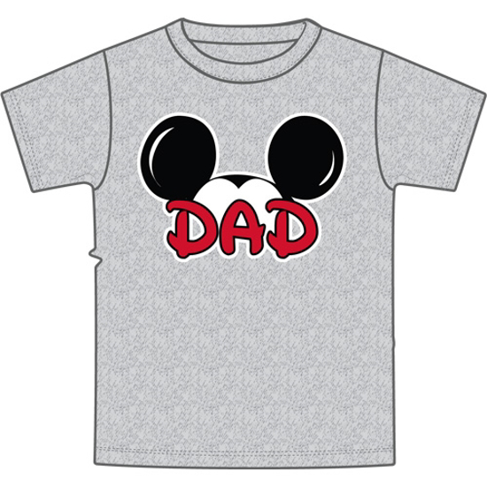 Picture of Disney Adult Mens Tee Shirt Dad Fan Gray T-Shirt