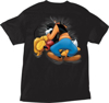 Picture of Disney Adult Unisex T-Shirt Fab 4 Bursting Goofy Donald Mickey Pluto Tee Black