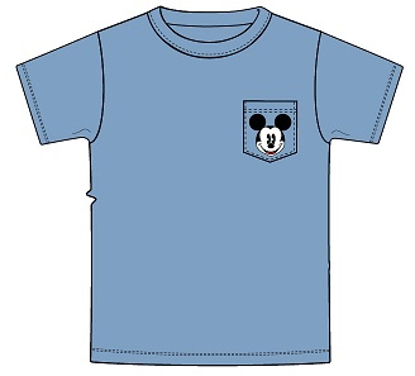 Picture of Disney Mens Pocket Mickey Head  Blue  T-Shirt