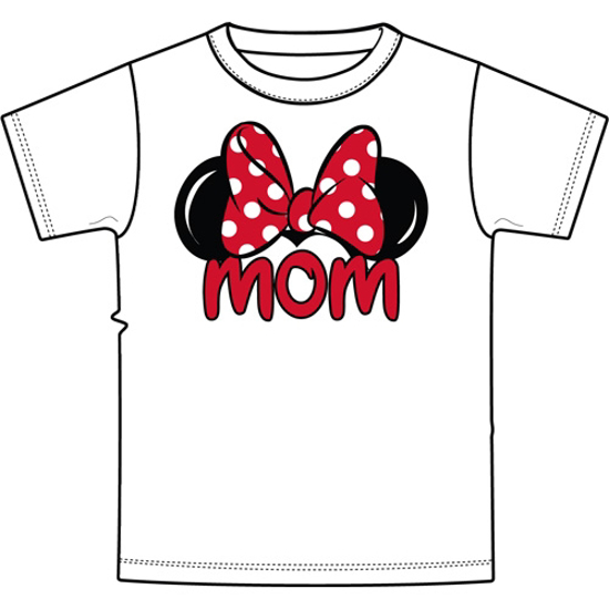 Picture of Disney Adult Women's Tee Shirt Mom Fan White T-Shirt