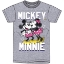 Picture of Disney Adult Women's Tee Mickey Minnie Giggles Gray T-Shirt