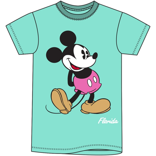 Picture of Adult Men's T Shirt Mickey Head to Toe, Mint Green (Florida Namedrop)